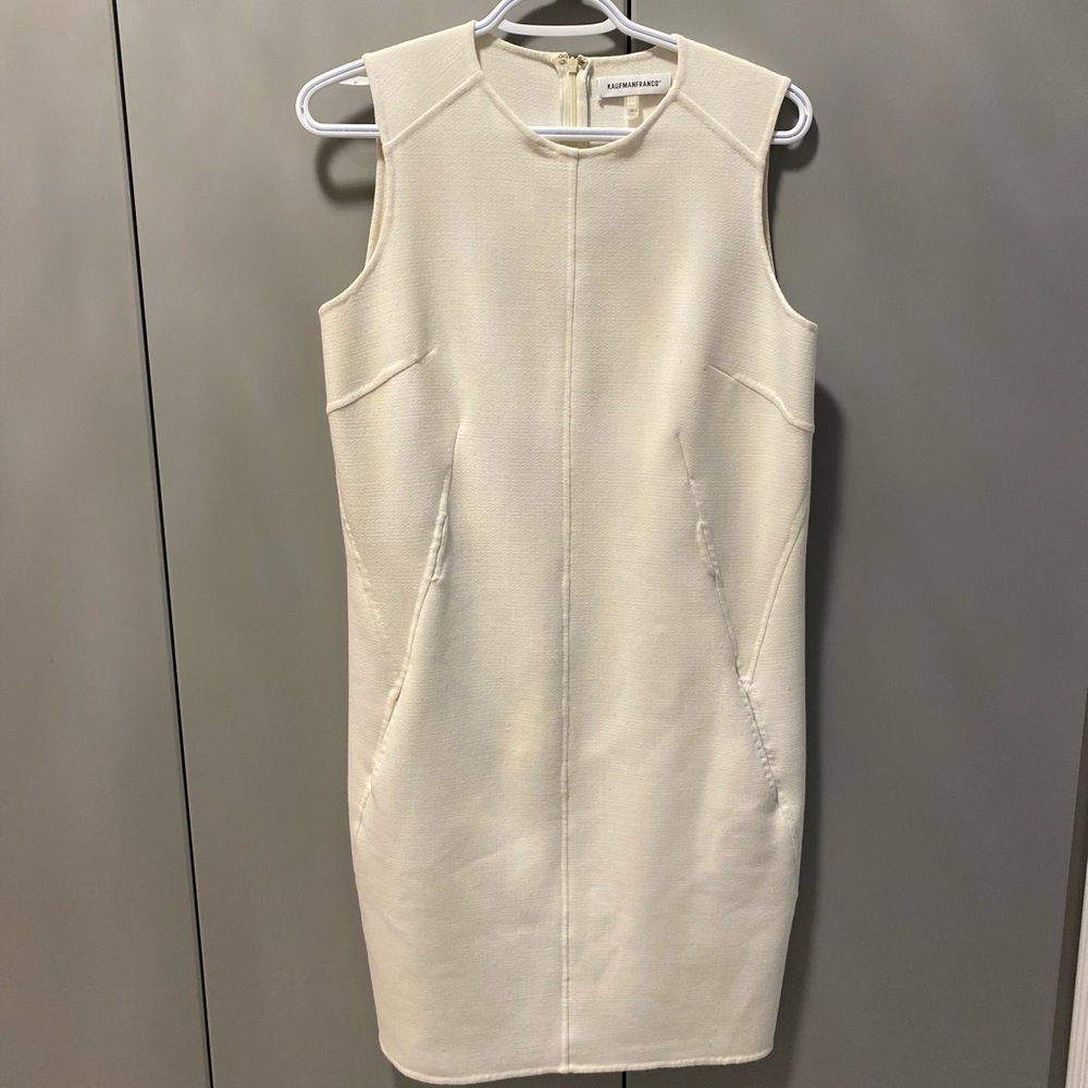 Kaufman Franco cream dress. Size 6.